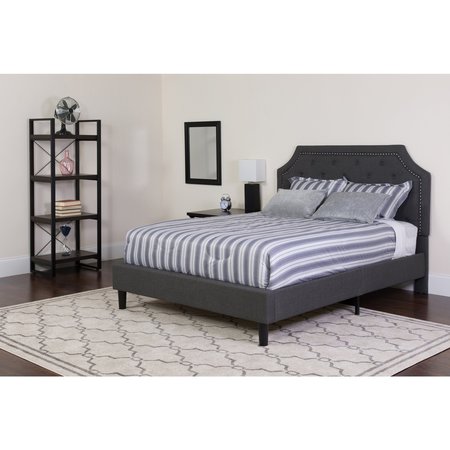 FLASH FURNITURE Twin Platform Bed Set, Gray SL-BMF-13-GG